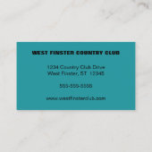 Pop Art Woman Tennis Player Visitenkarte (Rückseite)