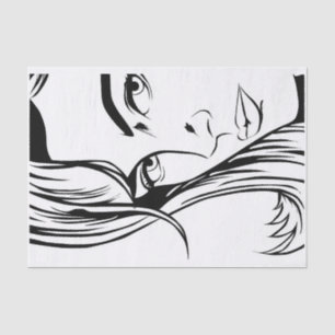 Pop Art Woman Tissue Paper Seidenpapier