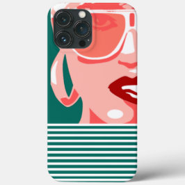 Pop Art Woman White Sunglasses Biting Red Lips Case-Mate iPhone Hülle