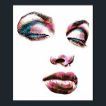 Pop Art Womans konfrontiert Gold Makeup Schönheit  Poster<br><div class="desc">Pop Art Womans konfrontiert Gold Makeup Beauty Abstrakt Original-Kunstwerk Poster</div>