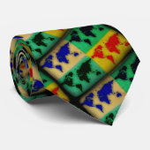 Pop Art World Map Krawatte (Gerollt)