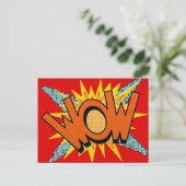Pop Art | WOW | Postkarte (Stehend Vorderseite)