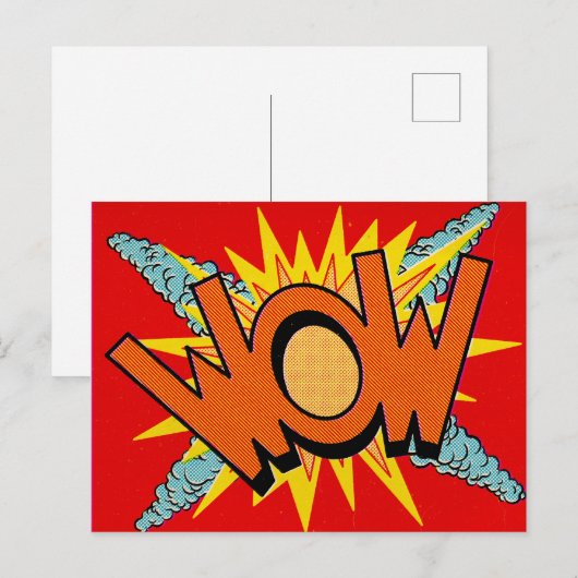 Pop Art | WOW | Postkarte (Vorne/Hinten)