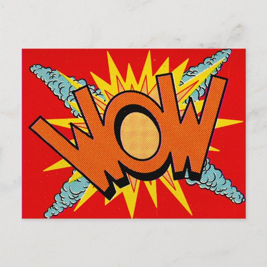 Pop Art | WOW | Postkarte (Vorderseite)