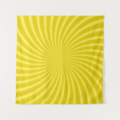 Pop art yellow background, retro comic rays illus wandteppich (Vorderseite (Horizontal))