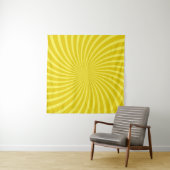 Pop art yellow background, retro comic rays illus wandteppich (Beispiel)