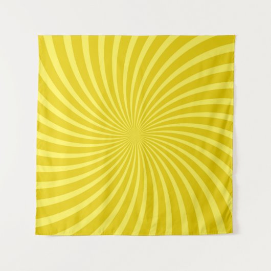 Pop art yellow background, retro comic rays illus wandteppich (Vorderseite)