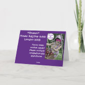 Pop Art Yellow Blume Ball Card Karte (Rückseite)