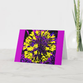 Pop Art Yellow Blume Ball Card Karte