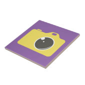 Pop Art Yellow Camera Lila Fliese (Seite)