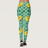 Pop Art Yellow Cassette Tape Leggings (Rückseite)