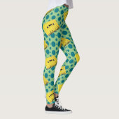 Pop Art Yellow Cassette Tape Leggings (Rechts)