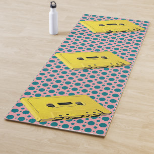 Pop Art Yellow Cassette Tape Yogamatte