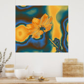 Pop Art Yellow Cosmos Blume Poster (Küche)