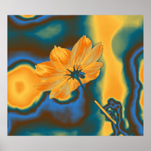 Pop Art Yellow Cosmos Blume Poster