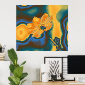 Pop Art Yellow Cosmos Blume Poster (Heimbüro)