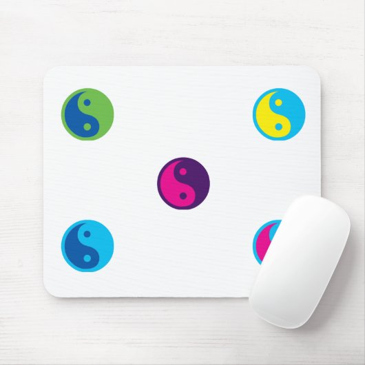 Pop Art ying yang mousepad (Mit Mouse)