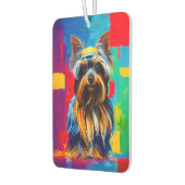 Pop Art Yorkie Dog Funky Air Freshener Autolufterfrischer (Links)