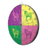 Pop Art Zebra Dartscheibe (Vorderseite rechts)