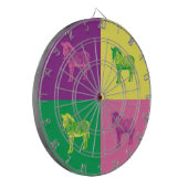 Pop Art Zebra Dartscheibe (Vorderseite Links)