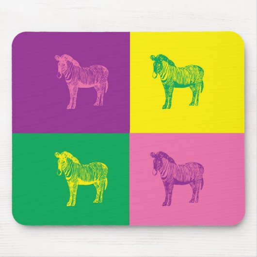 Pop Art Zebra Mousepad (Vorne)
