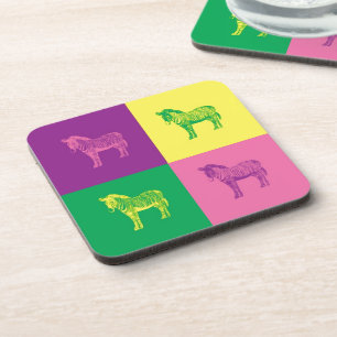 Pop Art Zebra Untersetzer