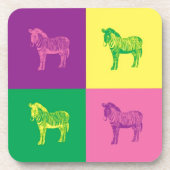 Pop Art Zebra Untersetzer (Vorderseite)