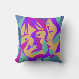 Pop Art | Zwei Frauen | Hell |Kopfkissen Kissen