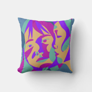 Pop Art   Zwei Frauen   Hell  Kopfkissen Kissen