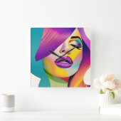 Pop Artikel 1 Quadratische Wanduhr (Zuhause)