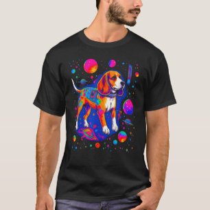 Pop Artist Beagle Dog Space Universe T-Shirt