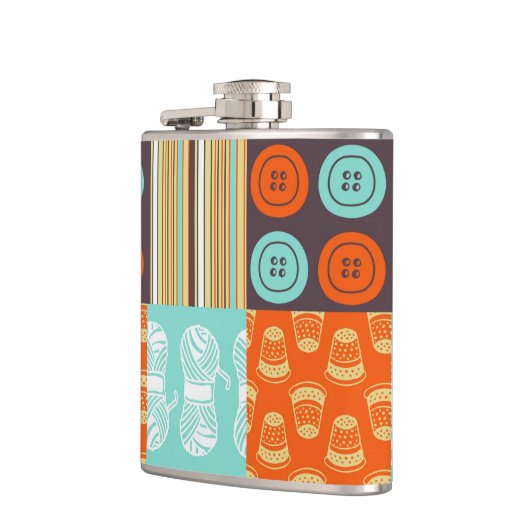 Pop-Artmuster - nähend Flachmann (Links)