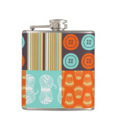 Pop-Artmuster - nähend Flachmann (Vorderseite)