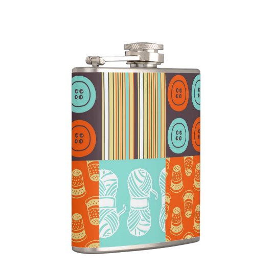 Pop-Artmuster - nähend Flachmann (Rechts)