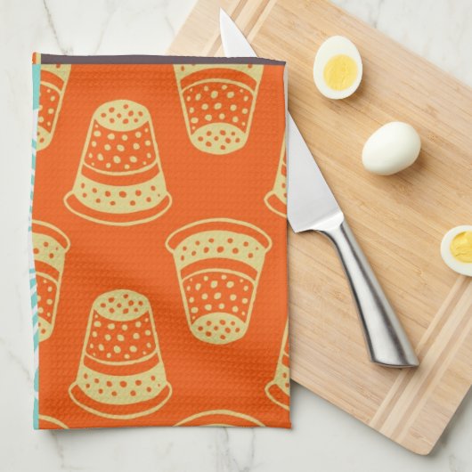 Pop-Artmuster - nähend Geschirrtuch (Viertel Falte)