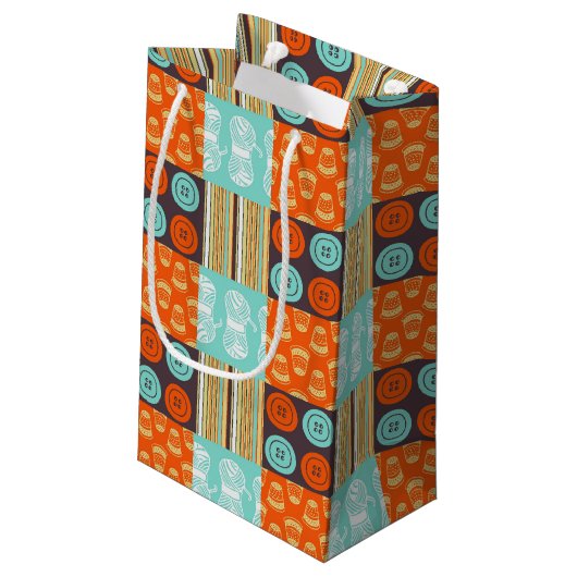 Pop-Artmuster - nähend Kleine Geschenktüte (Rückseite Schrägansicht)