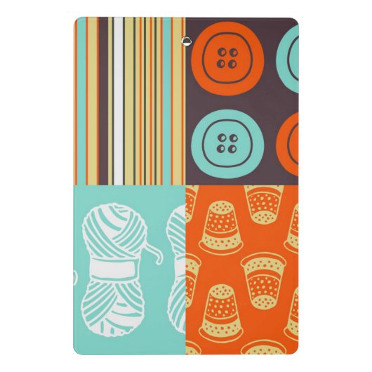 Pop-Artmuster - nähend Mini Klemmbrett (Rückseite)