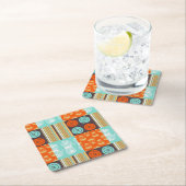 Pop-Artmuster - nähend Rechteckiger Pappuntersetzer (Vor Ort)