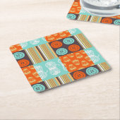 Pop-Artmuster - nähend Rechteckiger Pappuntersetzer (angewinkelt)