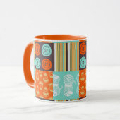 Pop-Artmuster - nähend Tasse (Vorderseite Links)