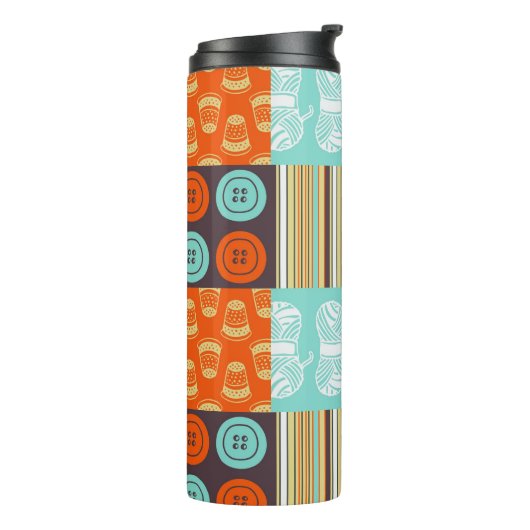 Pop-Artmuster - nähend Thermosbecher (Nach links gedreht)