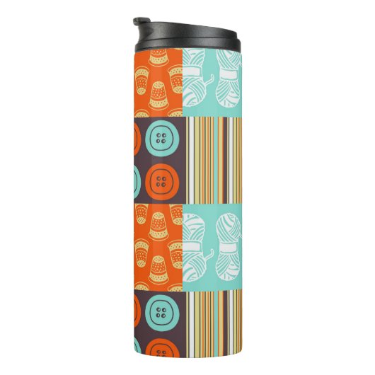 Pop-Artmuster - nähend Thermosbecher (Nach rechts gedreht)