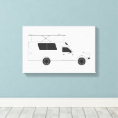 Pop auf Chinook-Camper Leinwanddruck (Insitu (Holzboden))