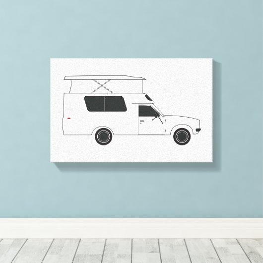 Pop auf Chinook-Camper Leinwanddruck (Insitu (Holzboden))