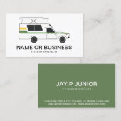 Pop auf Chinook Camper Retro-Grüntöne Visitenkarte (Vorne/Hinten)