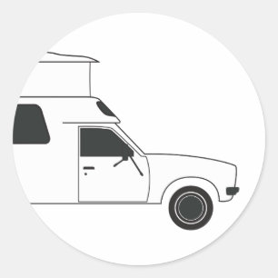 Pop auf Chinook-Camper Runder Aufkleber