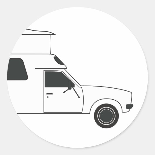 Pop auf Chinook-Camper Runder Aufkleber (Vorderseite)