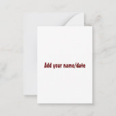 POP AUF DEM SHAMPAGNE-BRAUTPARTY MITTEILUNGSKARTE (Rückseite)