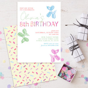 Pop auf der 8. Geburtstagsparty über den Tierschwä Einladung