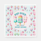 POP auf Over and Chill Pop Party Dekoration Geburt Serviette (Vorderseite)